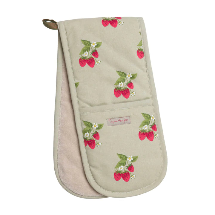 Sophie Allport Strawberries Double Oven Glove