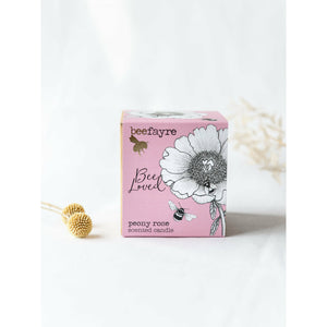 Bee Fayre Bee Loved Peony Rose Large Scented Candle