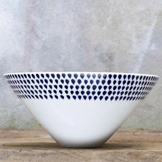 Nkuku Indigo Drop Small Serving Bowl