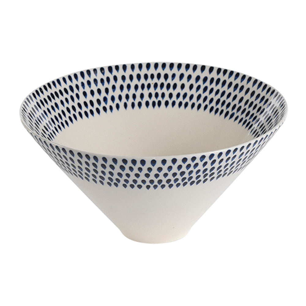 Nkuku Large Indigo Drop Serving Bowl