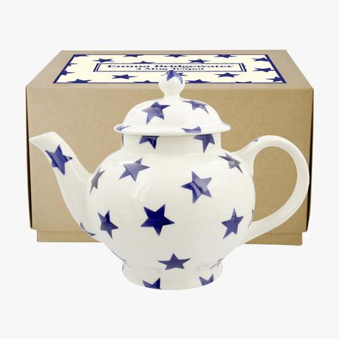 Emma Bridgewater Blue Star 4 Mug Teapot