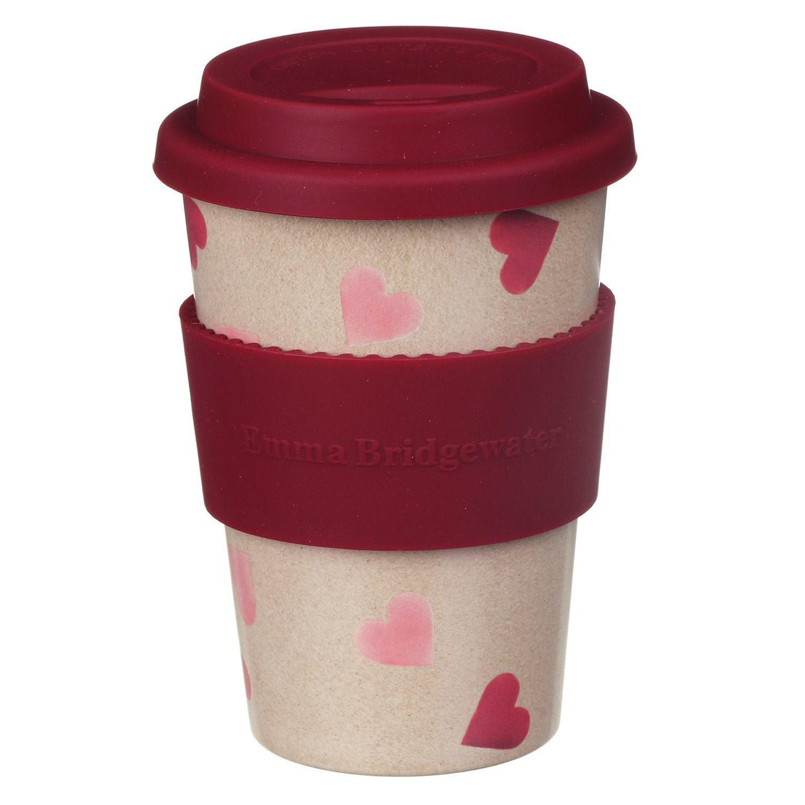 Emma Bridgewater Pink Hearts Rice Husk Travel Cup