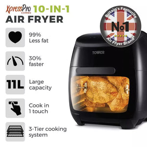 Tower Xpress Pro Combo 10 in 1 Air Fryer with Rotisserie
