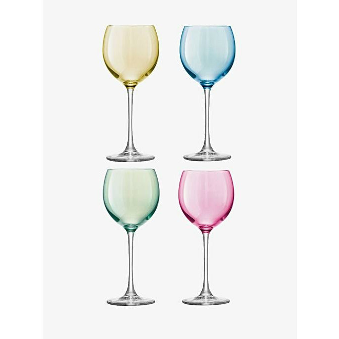 LSA Pastel Polka Wine Glass Set