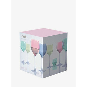 LSA Pastel Polka Wine Glass Set