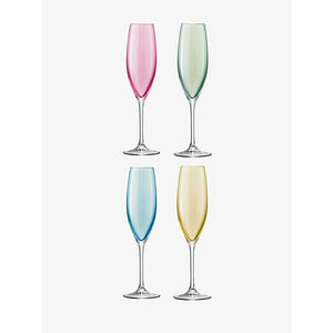 LSA Pastel Polka Champagne Glasses