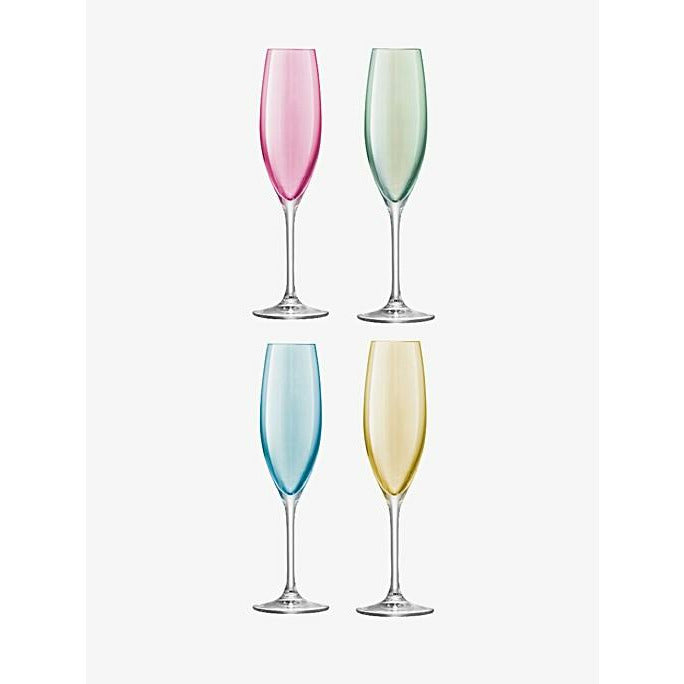 LSA Pastel Polka Champagne Glasses