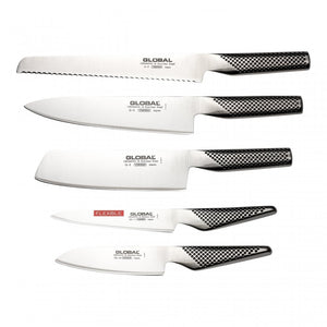 Global Promotion 5 Piece Knife Set with Storage Dock