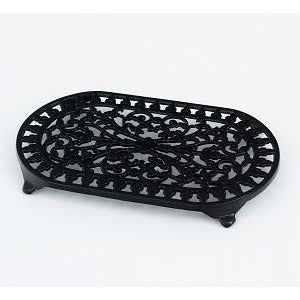 ICD Large Black Oval Trivet