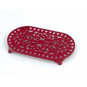 ICD Large Red Oval Trivet