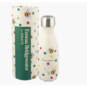 Chilly's Emma Bridgewater 260ml Polka Dot & Bees Bottle