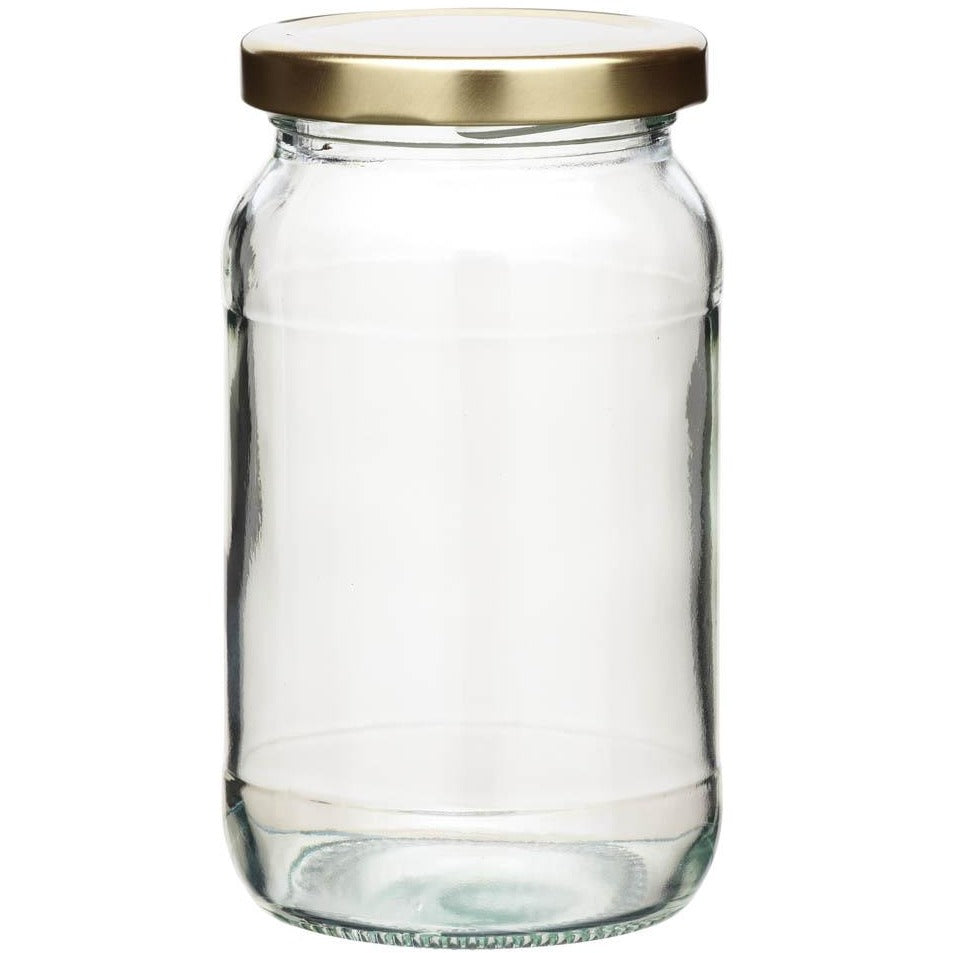 KitchenCraft 2Lb Round Jam Jar with Twist-off Lid