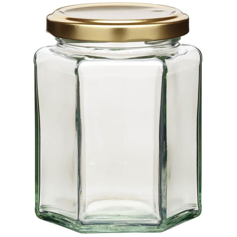 KitchenCraft 340ml Hexagonal Jar & Twist-off Lid