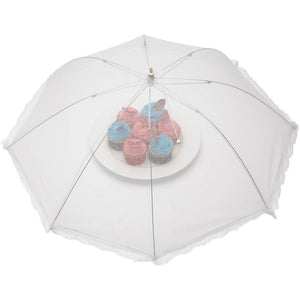 KitchenCraft 76cm White Umbrella Food Cover