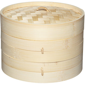 KitchenCraft Two Tier Bamboo Steamer and Lid
