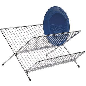 KitchenCraft Chrome Plated Fold Away Dish Drainer
