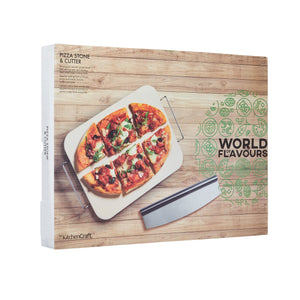 KitchenCraft Rectangular Pizza Stone Set