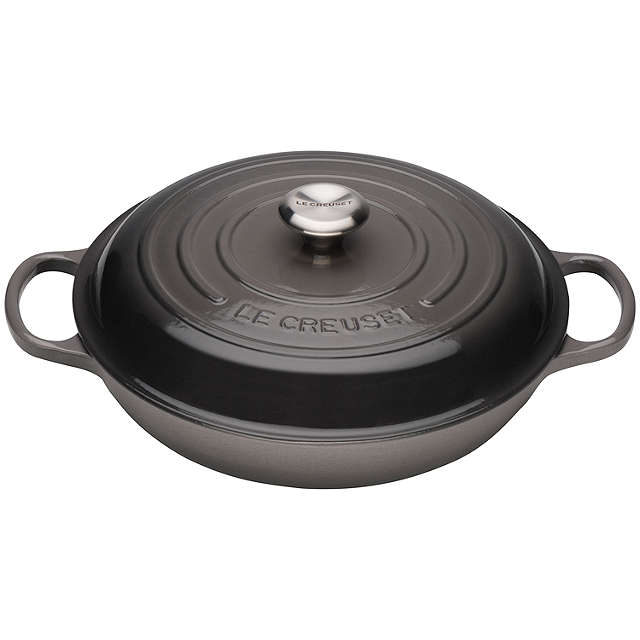 Le Creuset Signature Cast Iron Flint Shallow Casserole - All Sizes