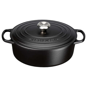 Le Creuset Signature Cast Iron Satin Black Oval Casserole - All Sizes