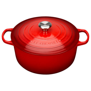 Le Creuset Signature Cast Iron Cerise Round Casserole - All Sizes