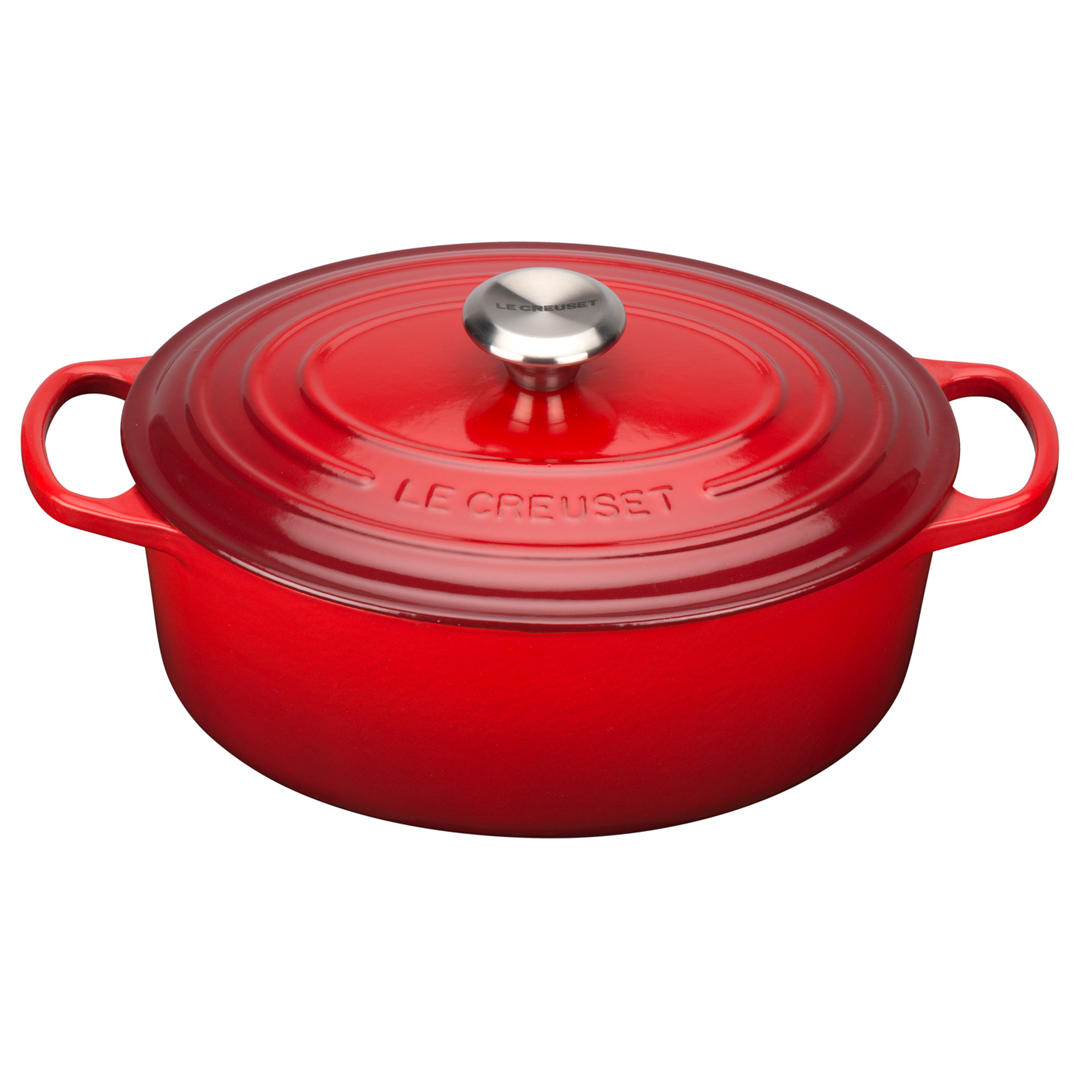 Le Creuset Signature Cast Iron Cerise Oval Casserole - All Sizes