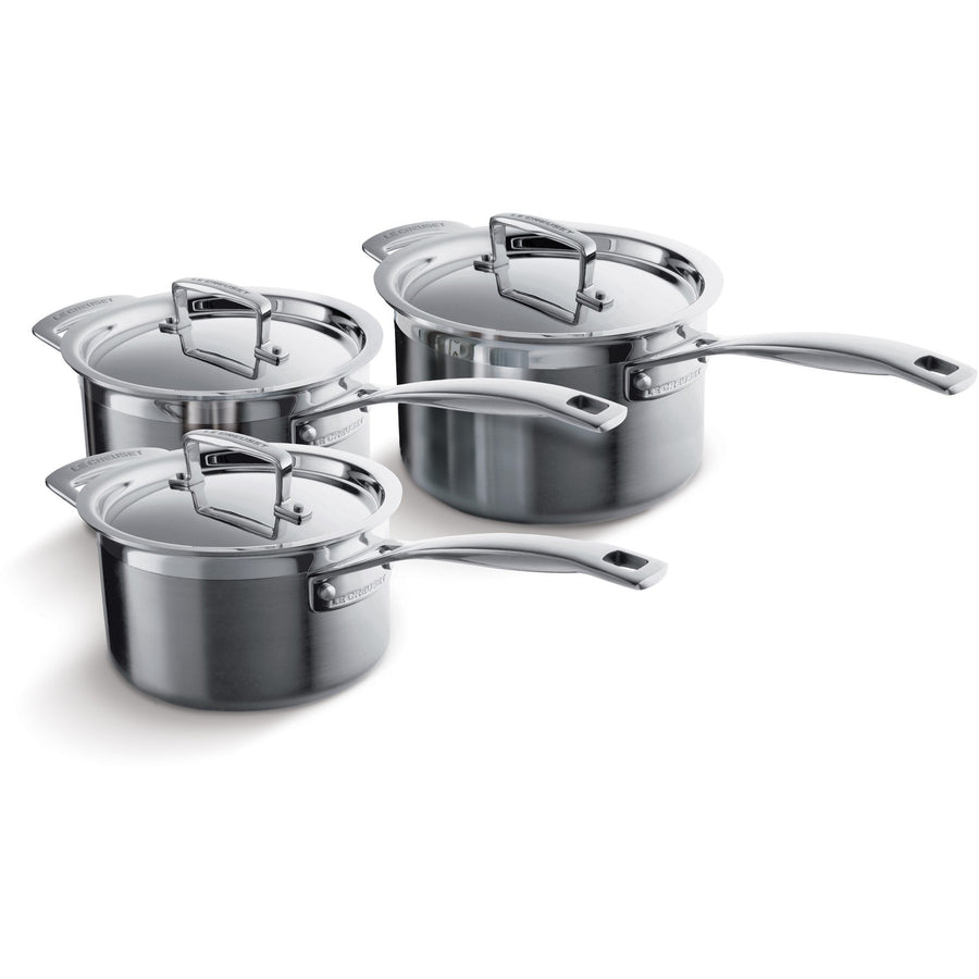 Le Creuset 3-Ply 3 Piece Saucepan Set