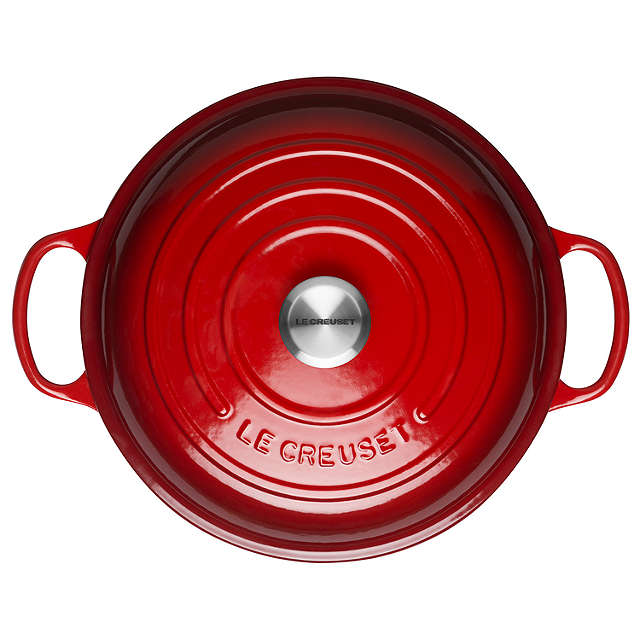 Le Creuset Signature Cast Iron Cerise Shallow Casserole - All Sizes