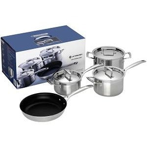 Le Creuset 3 Ply 4 Piece Boxed Pan Set