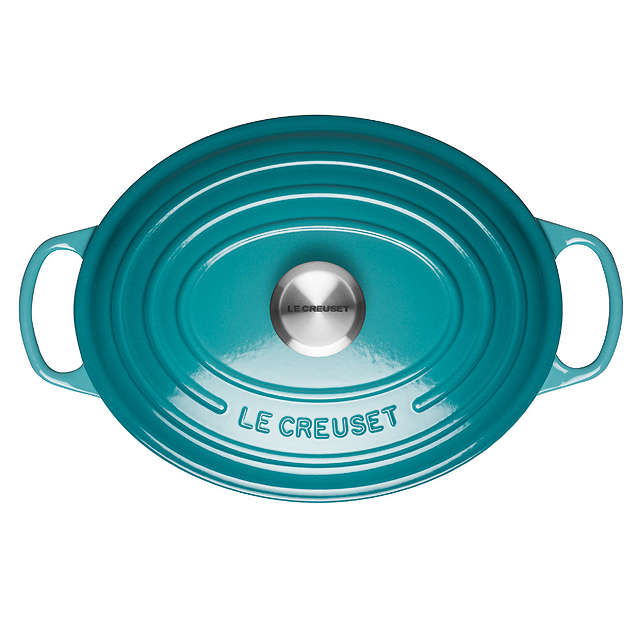 Le Creuset Signature Cast Iron Teal Oval Casserole - All Sizes
