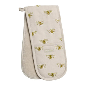 Sophie Allport Bees Linen Double Oven Glove