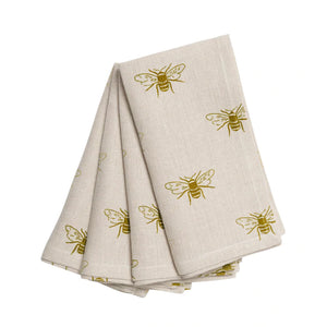 Sophie Allport Bees Linen Set of 4 Napkins