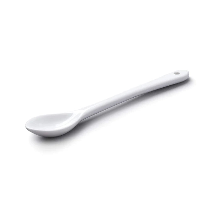 CKS White China Long Spoon
