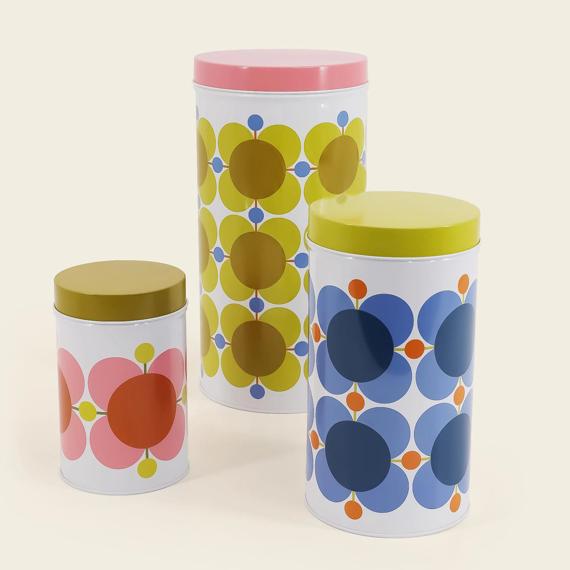 Orla Kiely Atomic Flower Set of 3 Nesting Cannisters