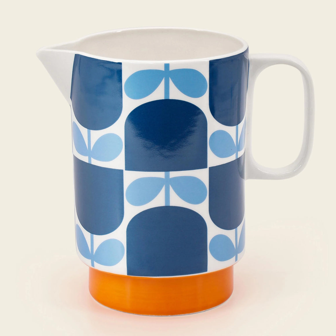 Orla Kiely Block Flower Ceramic Navy Jug