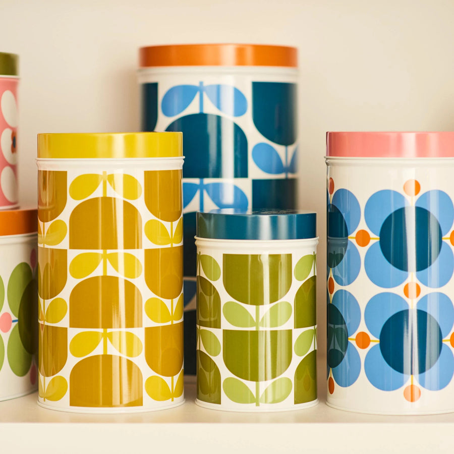 Orla Kiely Block Flower Set of 3 Nesting Cannisters