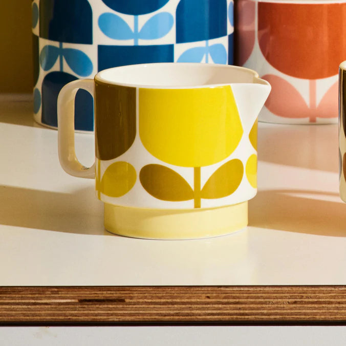 Orla Kiely Block Flower Ochre Milk Jug