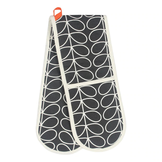 Orla Kiely Slate Linear Stem Double Oven Gloves