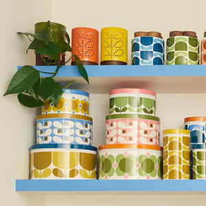 Orla Kiely Bubblegum & Basil Set of 3 Cake Tins