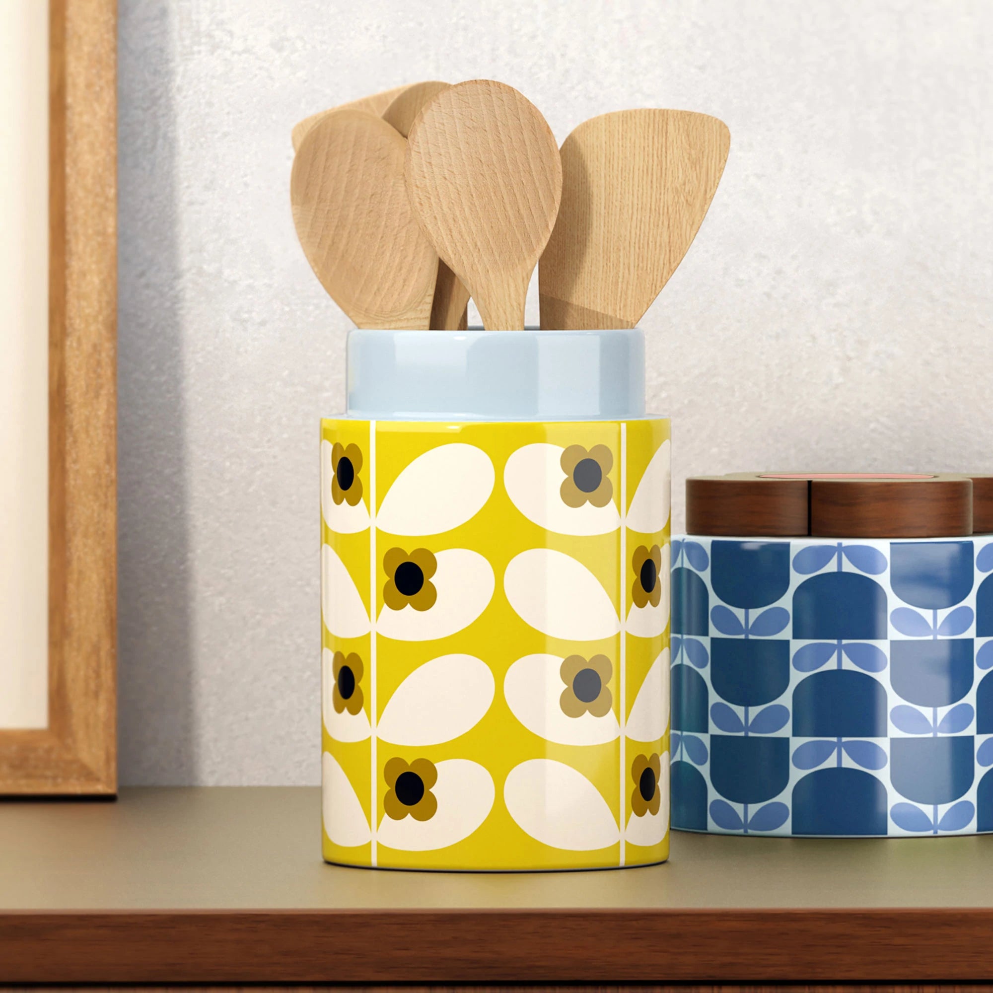 orla kiely plant pot with stand Orla Kiely Dandelion Utensil Pot