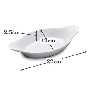 CKS White 17cm Oval Gratin Dish