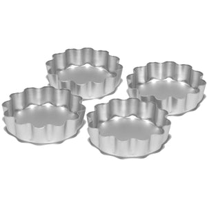 Silverwood Set of Four 3" Deep Fluted Flans