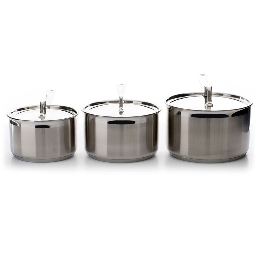 Dexam Supreme 3 Piece Stainless Steel Saucepan Set