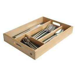 T&G Small Cutlery Tray With Green Lining