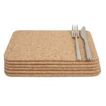 T&G Set 6 Rectangular Cork Mats