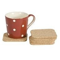 T&G Set 6 Square Cork Coasters