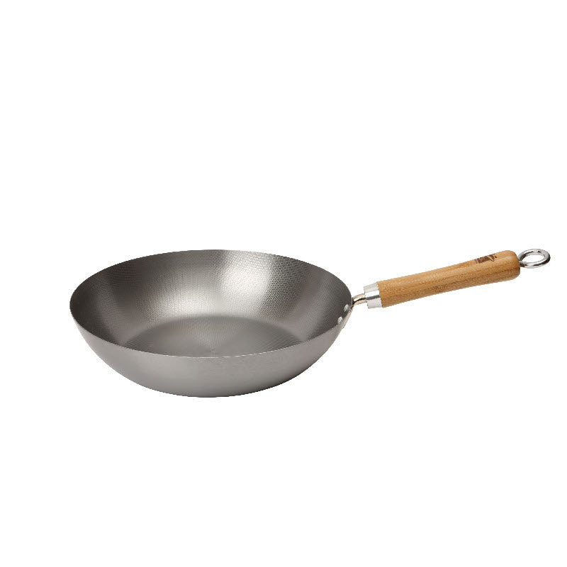 Dexam School of Wok Skinny 12" Carbon Steel Wok